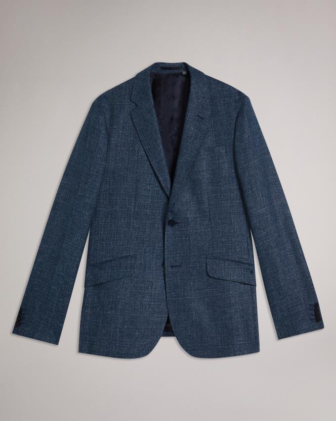 Veste Ted Baker Slim Fit Linen And Wool Suit Bleu Marine Homme | MRQ-50969719